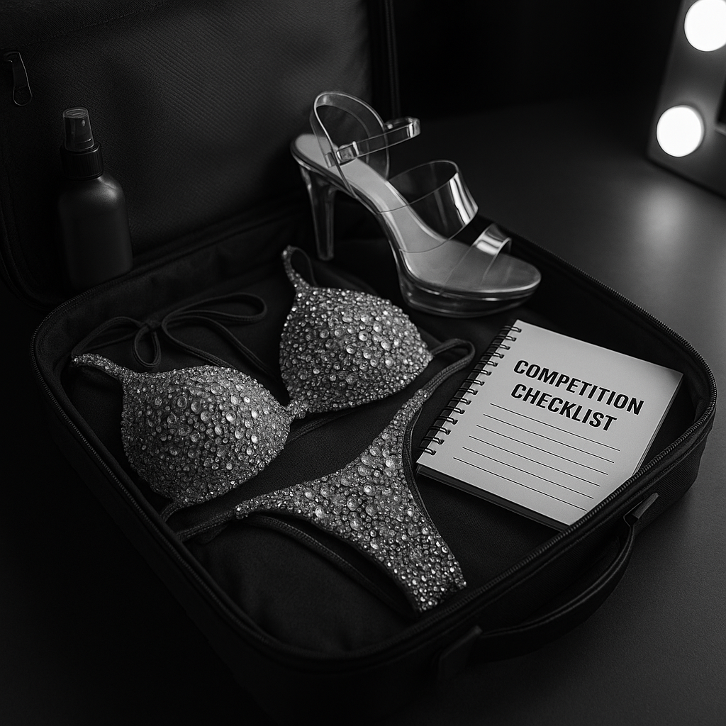 Liste complète des indispensables backstage pour les compétitrices bikini en bodybuildings